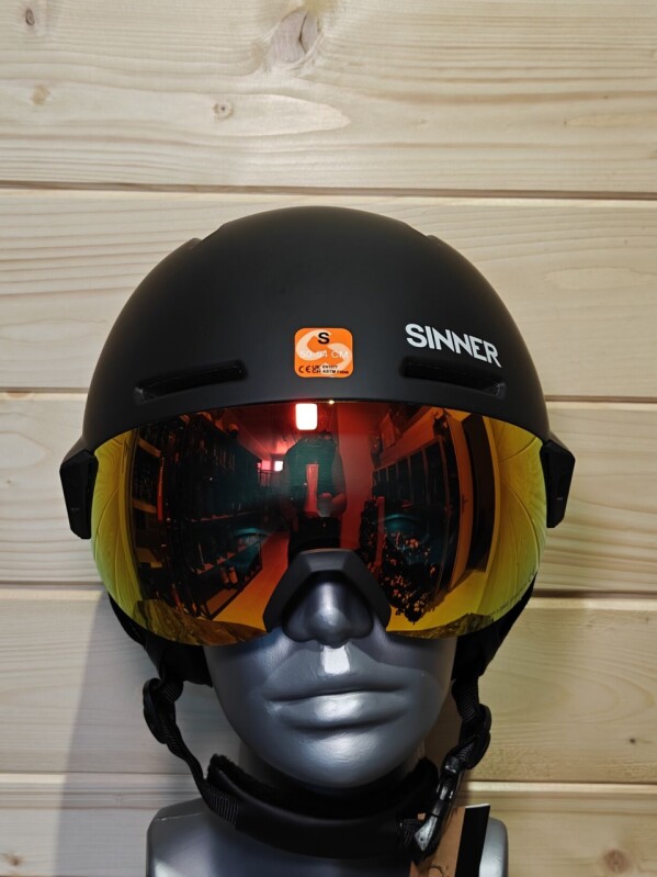 PRILBA SINNER MONTBLANC VISOR MATTE BLACK 51-54CM